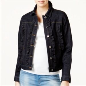 Tommy Hilfiger Denim Ruffled Jacket Sz M EUC
